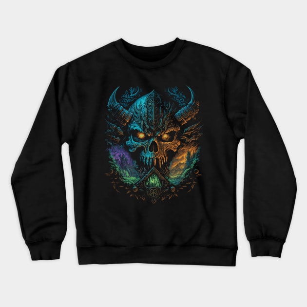 Skull Knight Crewneck Sweatshirt by DesignedbyWizards